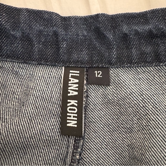 Ilana Kohn High Rise Tapered Straight Leg Jeans Dark Wash Size 12 - Picture 6 of 8